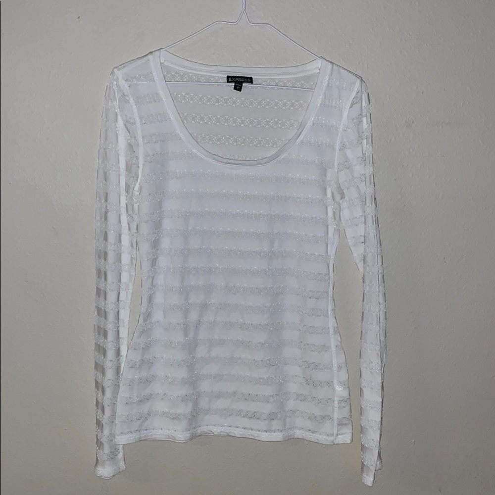 NWOT!! Express Lacey Scoopneck Long Sleeve Blouse